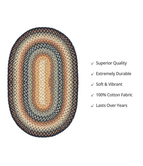 COTTON BRAIDED RUG Homespice Decor Rug Sale. Cocoa Bean Cotton Braided Rug