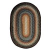 Homespice Decor Cotton Braided Cocoa Bean Black 453211 20 in. X 30 in. Oval Rug