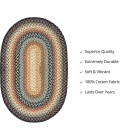 Home Spice Cotton Braided Rug Black Rug 404213 5 ft. X 8 ft. Oval - Rugs Town Home Spice Cotton Braided Rug Black 404213 5 ft. X 8 ft. Oval Rug