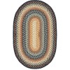 Homespice Decor Cotton Braided Cocoa Bean Black 404213 5 ft. X 8 ft. Oval Rug
