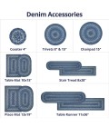 Homespice Decor Jute Braided Denim Blue 503688 4 ft. X 6 ft. Oval Rug