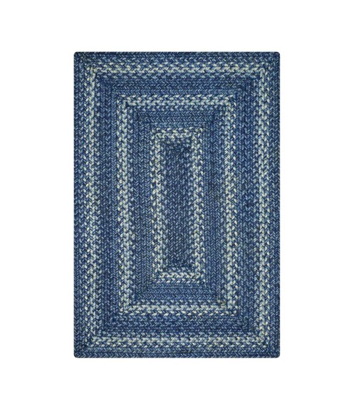 JUTE BRAIDED RUG Homespice Jute Braided Blue Rug