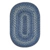 Homespice Decor Jute Braided Denim Blue 506689 8 ft. X 10 ft. Oval Rug