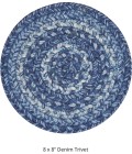 Home Spice Jute Braided Accessories Blue Rug 240024PS 8 in. Set of 3 Round - Rugs Town Home Spice Jute Braided Accessories Blue 240024PS 8 in. Set of 3 Round Rug
