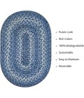 Home Spice Jute Braided Accessories Blue Rug 240085PS 10 in. X 15 in. Set of 4 Oval - Rugs Town Home Spice Jute Braided Accessories Blue 240085PS 10 in. X 15 in. Set of 4 Oval Rug