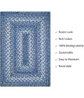 Home Spice Jute Braided Accessories Blue Rug 240091PS 10 in. X 15 in. Set of 4 Rect - Rugs Town Home Spice Jute Braided Accessories Blue 240091PS 10 in. X 15 in. Set of 4 Rect Rug