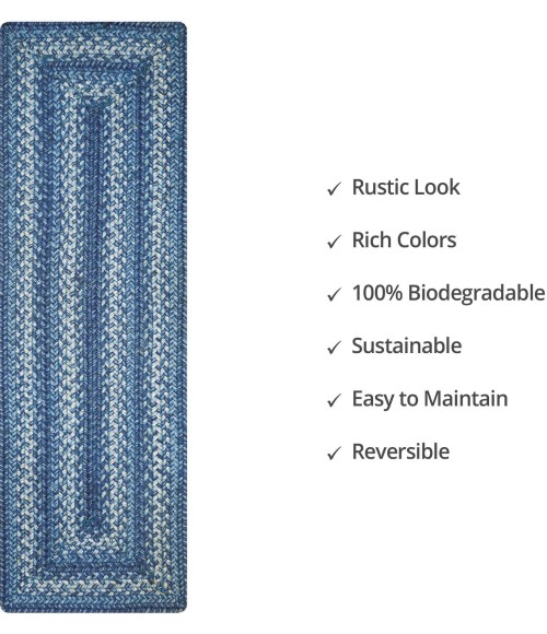 Home Spice Jute Braided Accessories Blue Rug 240116PS 8 in. X 28 in. Set of 2 Rect - Rugs Town Home Spice Jute Braided Accessories Blue 240116PS 8 in. X 28 in. Set of 2 Rect Rug
