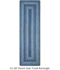 Home Spice Jute Braided Accessories Blue Rug 240116PS 8 in. X 28 in. Set of 2 Rect - Rugs Town Home Spice Jute Braided Accessories Blue 240116PS 8 in. X 28 in. Set of 2 Rect Rug