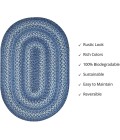 Home Spice Jute Braided Rug Blue Rug 500687 2 ft. X 3 ft. Oval - Rugs Town Home Spice Jute Braided Rug Blue 500687 2 ft. X 3 ft. Oval Rug