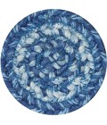 Home Spice Jute Braided Accessories Blue Rug 240008PS 4 in. Set of 6 Round - Rugs Town Home Spice Jute Braided Accessories Blue 240008PS 4 in. Set of 6 Round Rug