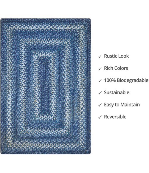 Home Spice Jute Braided Rug Blue Rug 510686 2 ft. X 3 ft. Rect - Rugs Town Home Spice Jute Braided Rug Blue 510686 2 ft. X 3 ft. Rect Rug