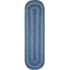 Homespice Decor Jute Braided Accessories Denim Blue 240132PS 8 in. X 28 in. Set of 13 Oval Rug
