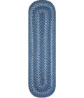 Home Spice Jute Braided Accessories Blue 240132PS 8 in. X 28 in. Set of 13 Oval Rug