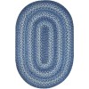 Homespice Decor Jute Braided Denim Blue 501684 20 in. X 30 in. Oval Rug