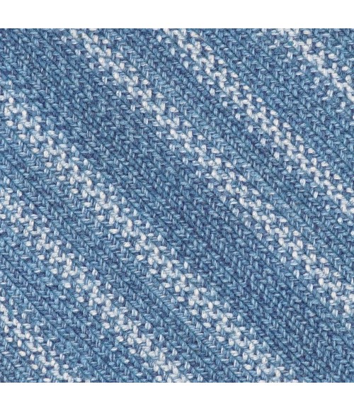 Homespice Decor Jute Braided Denim Blue 519689 22 in. X 72 in. Rect Rug