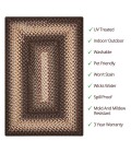 Homespice Ultra Durable Braided Brown Rug