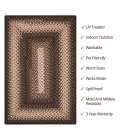 Homespice Decor Ultra Durable Braided Driftwood Chocolate 314123 5 ft. X 8 ft. Rect Rug