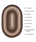 Homespice Ultra Durable Braided Brown Rug