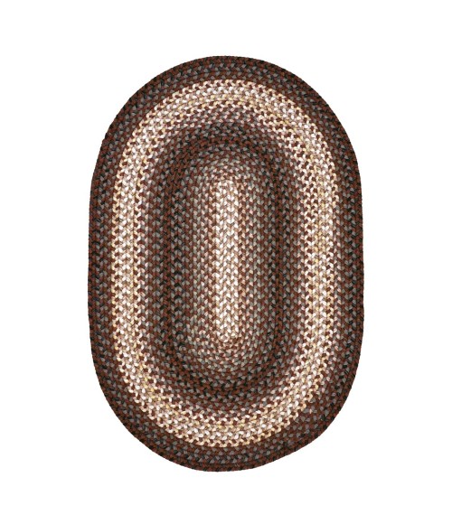 ULTRA DURABLE BRAIDED RUG Homespice Ultra Durable Braided Brown Rug