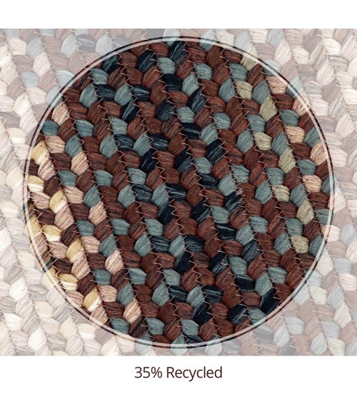 Homespice Decor Ultra Durable Braided Driftwood Chocolate 314123 5 ft. X 8 ft. Rect Rug