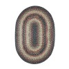 Homespice Decor Cotton Braided Enigma Black 404091 5 ft. X 8 ft. Oval Rug