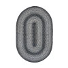 Homespice Decor Jute Braided Flint Hill Grey 506832 8 ft. X 10 ft. Oval Rug