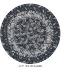 Homespice Decor Jute Braided Accessories Flint Hill Grey 240015PS 4 in. Set of 6 Round Rug