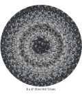 Homespice Decor Jute Braided Accessories Flint Hill Grey 240031PS 8 in. Set of 3 Round Rug