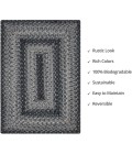 Home Spice Jute Braided Accessories Grey Rug 240079PS 13 in. X 19 in. Set of 4 Rect - Rugs Town Home Spice Jute Braided Accessories Grey 240079PS 13 in. X 19 in. Set of 4 Rect Rug