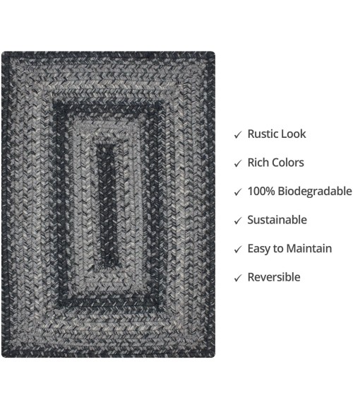 Home Spice Jute Braided Accessories Grey Rug 240079PS 13 in. X 19 in. Set of 4 Rect - Rugs Town Home Spice Jute Braided Accessories Grey 240079PS 13 in. X 19 in. Set of 4 Rect Rug
