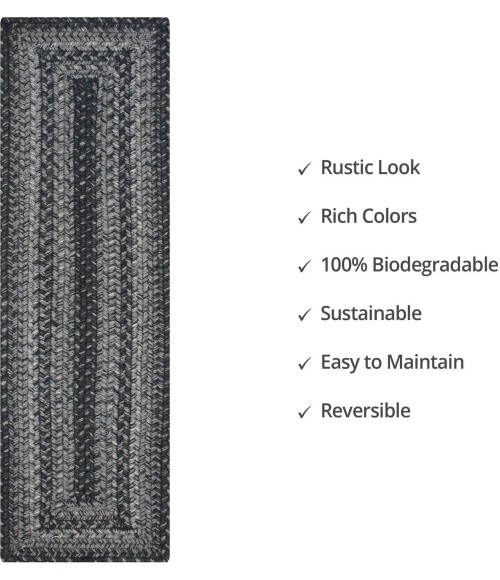 Homespice Decor Jute Braided Accessories Flint Hill Grey 240155PS 8 in. X 28 in. Set of 13 Rect Rug