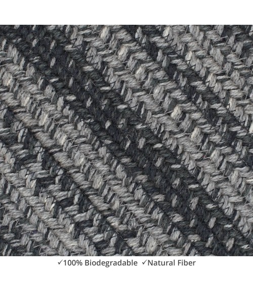 Homespice Decor Jute Braided Accessories Flint Hill Grey 240155PS 8 in. X 28 in. Set of 13 Rect Rug