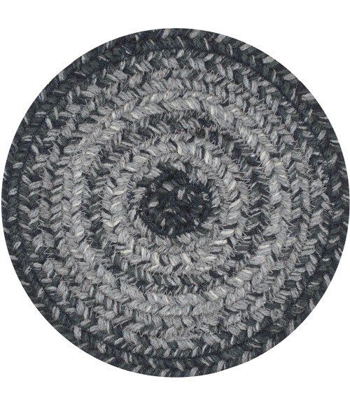 Homespice Decor Jute Braided Accessories Flint Hill Grey 240031PS 8 in. Set of 3 Round Rug