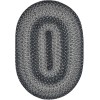 Homespice Decor Jute Braided Accessories Flint Hill Grey 240063PS 13 in. X 19 in. Set of 4 Oval Rug