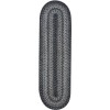 Homespice Decor Jute Braided Accessories Flint Hill Grey 240139PS 8 in. X 28 in. Set of 13 Oval Rug