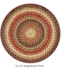 Home Spice Jute Braided Accessories Brown, Deep Red 240176PS 15 in. Set of 6 Round Rug