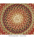 Home Spice Jute Braided Accessories Brown, Deep Red 240176PS 15 in. Set of 6 Round Rug
