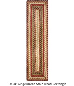 Home Spice Jute Braided Accessories Brown, Deep Red 240122PS 8 in. X 28 in. Set of 2 Rect Rug