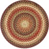 Homespice Decor Jute Braided Accessories Gingerbread Brown, Deep Red 240046PS 15 in. Set of 2 Round Rug
