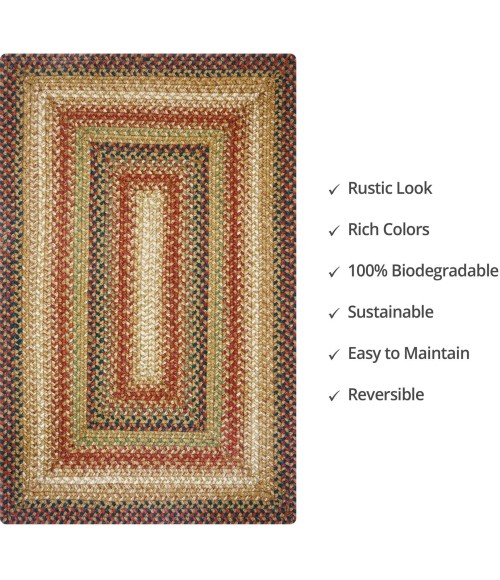 Home Spice Jute Braided Rug Brown, Deep Red Rug 510808 2 ft. X 3 ft. Rect - Rugs Town Home Spice Jute Braided Rug Brown, Deep Red 510808 2 ft. X 3 ft. Rect Rug