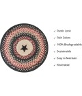 Home Spice Jute Braided Accessories Black Rug 240044PS 15 in. Set of 2 Round - Rugs Town Home Spice Jute Braided Accessories Black 240044PS 15 in. Set of 2 Round Rug