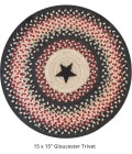 Home Spice Jute Braided Accessories Black Rug 240044PS 15 in. Set of 2 Round - Rugs Town Home Spice Jute Braided Accessories Black 240044PS 15 in. Set of 2 Round Rug