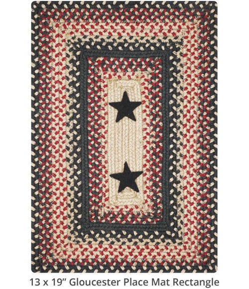 Home Spice Jute Braided Accessories Black Rug 240076PS 13 in. X 19 in. Set of 4 Rect - Rugs Town Home Spice Jute Braided Accessories Black 240076PS 13 in. X 19 in. Set of 4 Rect Rug
