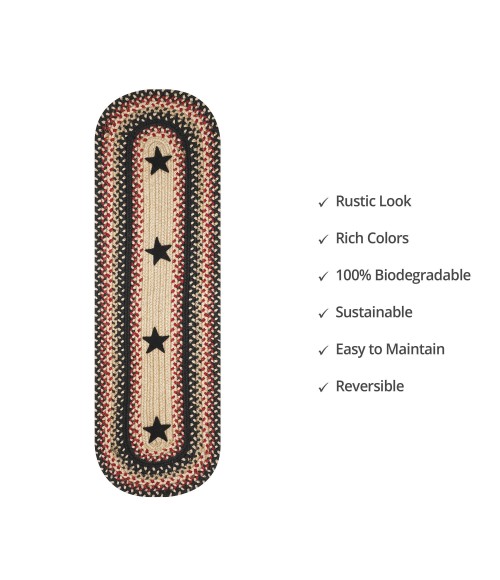 JUTE BRAIDED RUG Homespice Decor Rug Sale. Primitive Star Gloucester Jute Braided Accessories