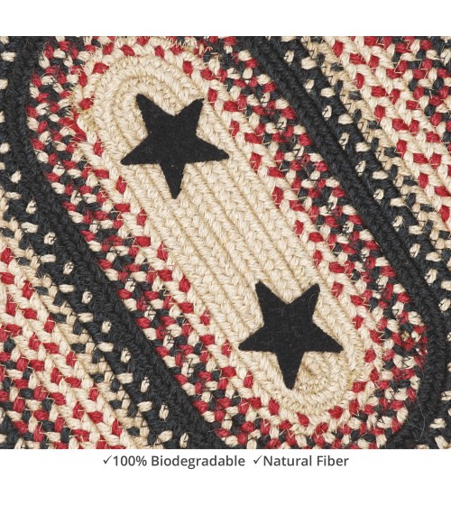 JUTE BRAIDED RUG Homespice Decor Rug Sale. Primitive Star Gloucester Jute Braided Accessories
