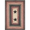Homespice Decor Jute Braided Accessories Primitive Star Gloucester Black 240076PS 13 in. X 19 in. Set of 4 Rect Rug