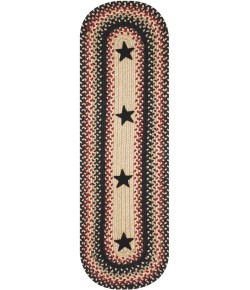 Home Spice Jute Braided Accessories Black 240104PS 8 in. X 28 in. Set of 2 Oval Rug
