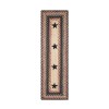 Homespice Decor Jute Braided Accessories Primitive Star Gloucester Black 572752 11 in. X 36 in. Rect Rug