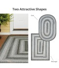 Homespice Decor Rug Sale. Graphite Ultra Durable Braided Rug