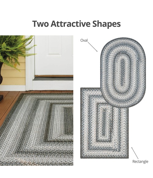 Homespice Decor Rug Sale. Graphite Ultra Durable Braided Rug